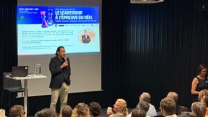Gérald Karsenti lors de la conférence sur le leadership organisée par PLATO 35 à Rennes